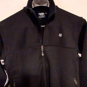 Core Concepts Men Black Zip Up Jacket Long Sleeve logo's Zip up Pockets